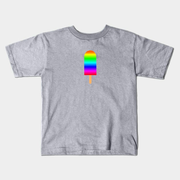 RAINBOW ICE POP Kids T-Shirt by alittlebluesky